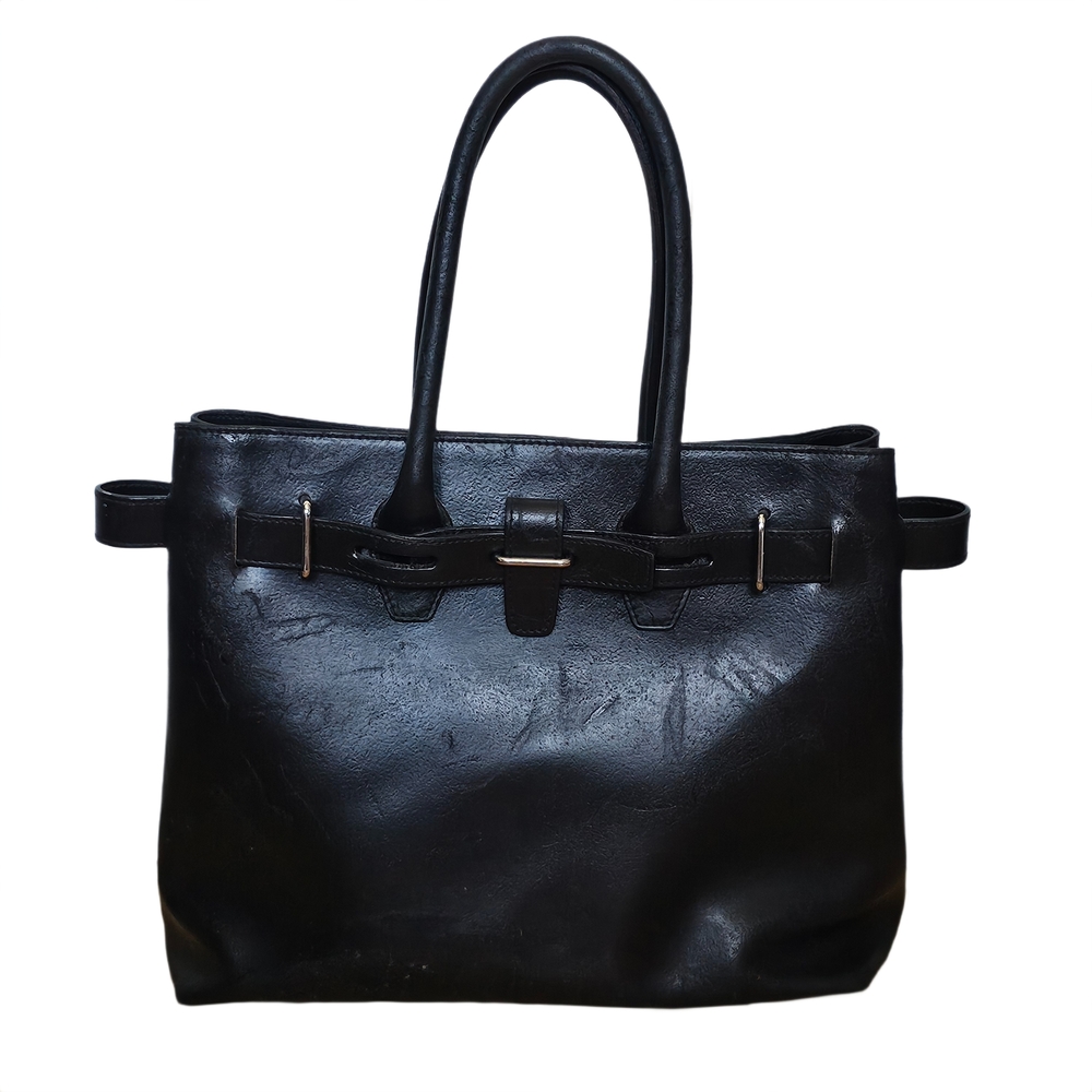 Furla Black Leather Tote – Distressed & Still Stunning - Picture 2 of 16